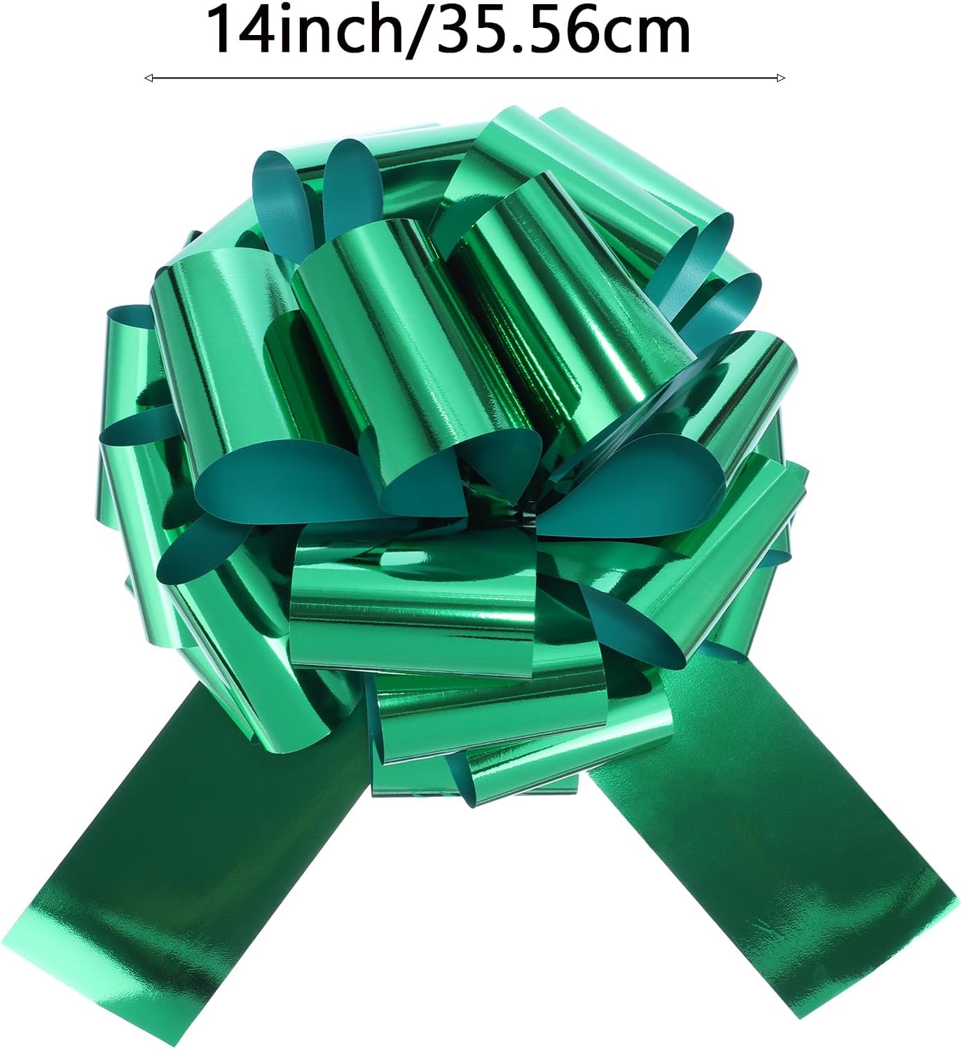 14 Inch Giant Bow for Present,1Pcs Big Gift Bow for appliances,Bikes,Table Decorations and Party Events (Green) - Image 2