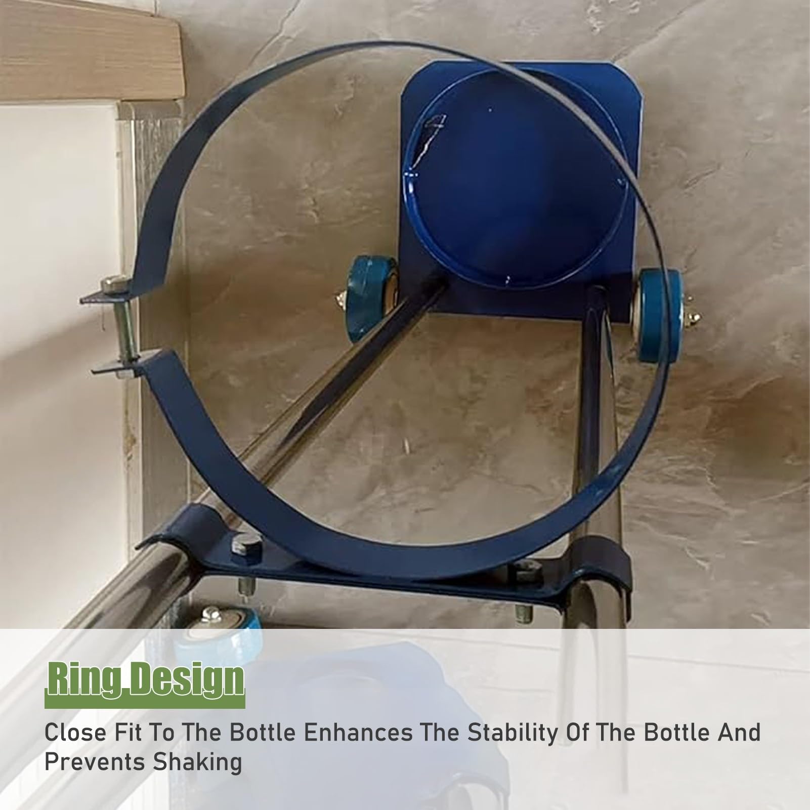Soporte para Botella de Oxígeno Estante Pequeño con Ruedas Para Bombonas de Oxígeno, Carrito para Tanques de Botellas de Gas, Carrito con Ruedas para Bombonas de Oxígeno, Estante Portátil para Almacen