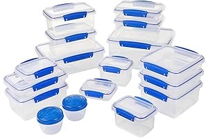 Sistema Klip It 34-Piece Food Storage Container Set in Blue