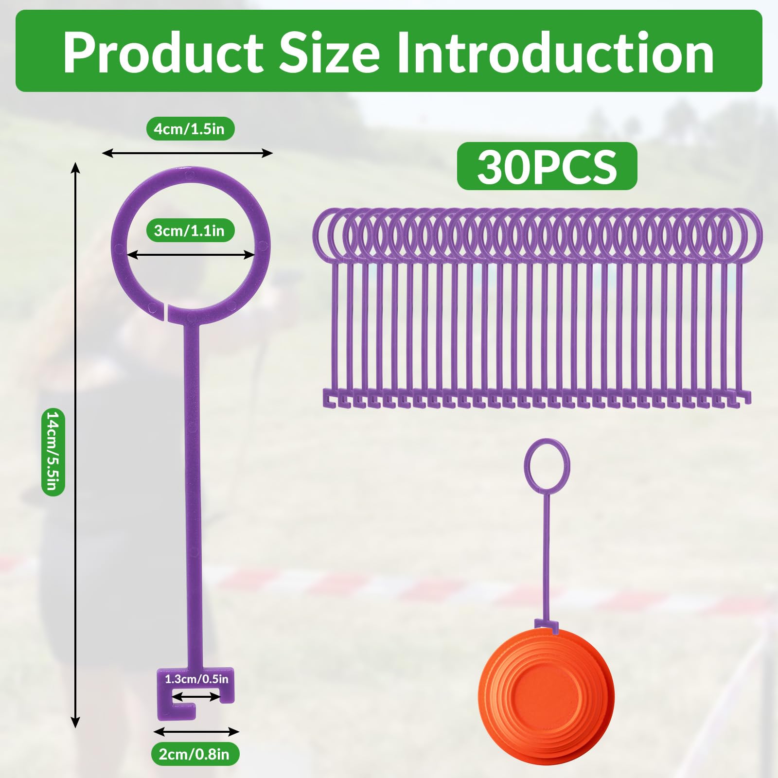 MORIVERO 30 Pcs Clay Pigeon Holders for Clay Targets, Versatile Purple Pigeon Hooks for Shooting Practice Outdoors