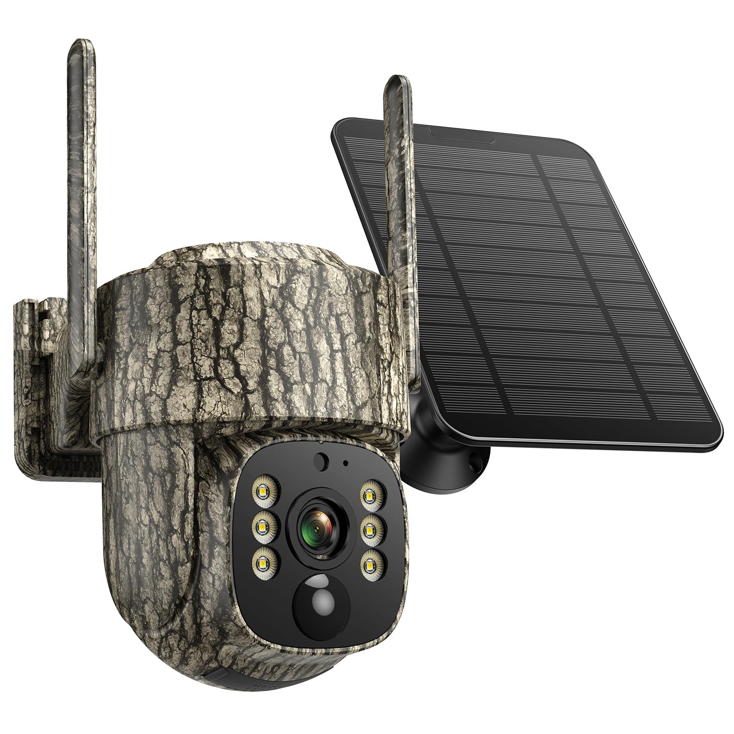 VOOPEAK 4G LTE Wildkamera Solar, 2.5K Live Übertragung Wildkamera mit Handyübertragung App, Wildtierkamera mit Nachtsicht Bewegungsmelder 355° Schwenk 90° Neigung IP66 Wasserdicht