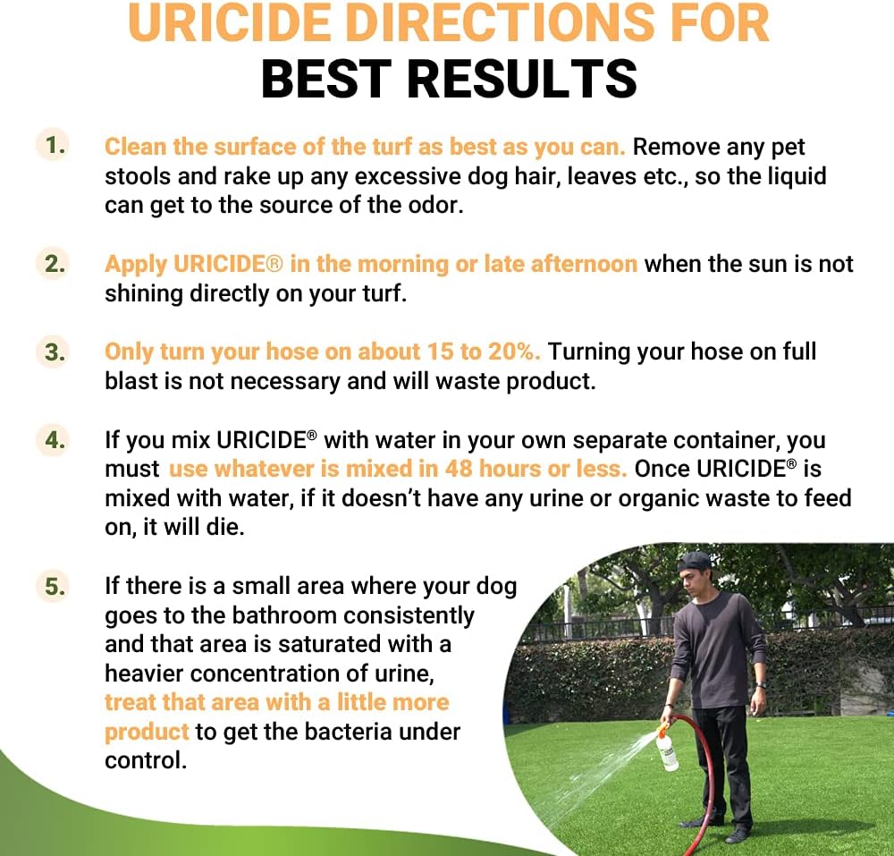 Remove Pet Urine Smells from Artificial Turf. Makes 100 Gallons of Usable Product