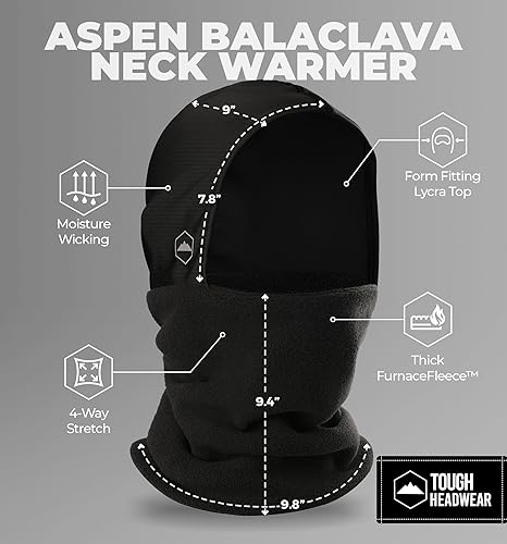 Miniatura 4 de Calentador de cuello de invierno, pasamontañas de forro polar, máscara de esquí para hombres y mujeres, máscara facial de invierno para clima frío