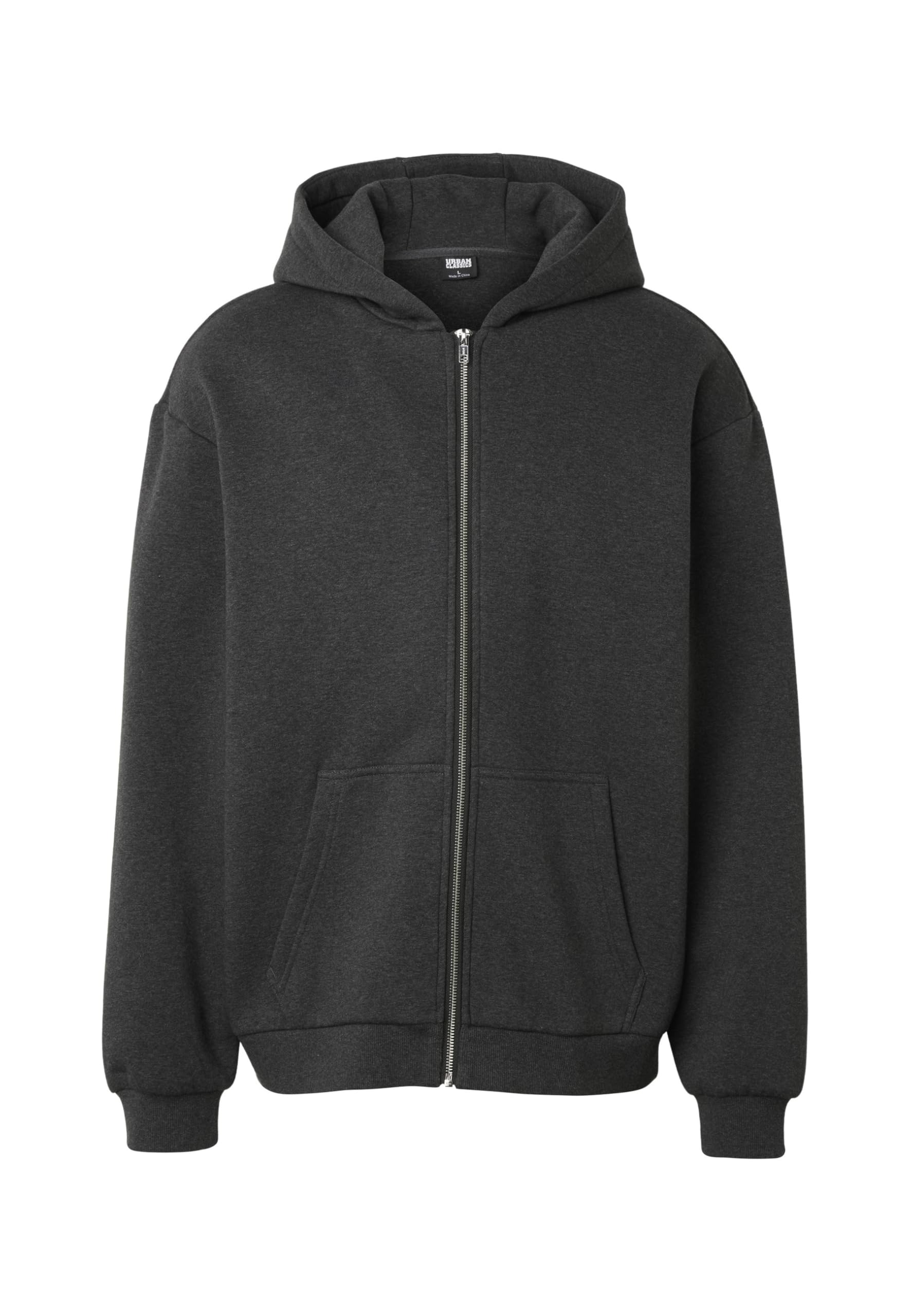 Urban Classics Sudadera con Capucha para Hombre con Cremallera mullida, Sudadera con Cremallera y Cremallera para Hombre, Corte Grande