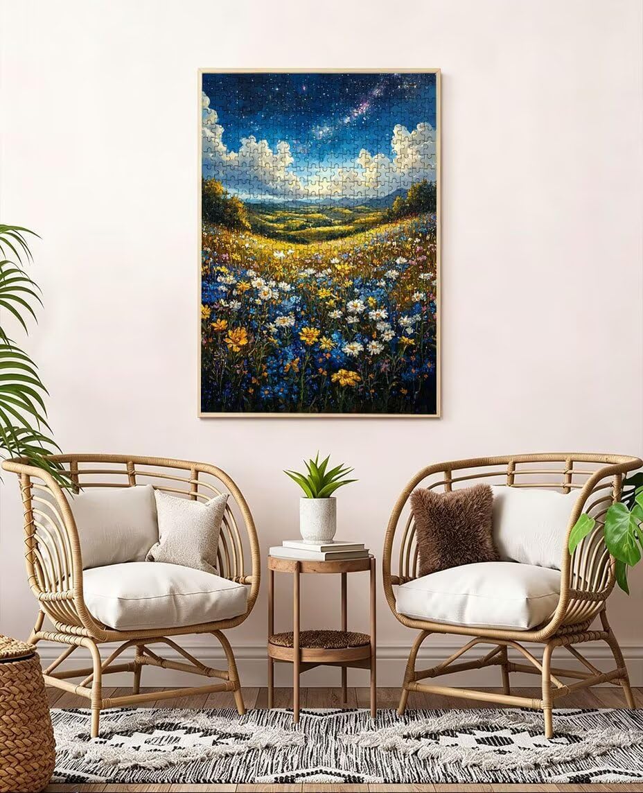Puzzle 3000 Teile, Wiesen Blumen Puzzle Erwachsene 3000, Klassische Puzzles, Geschicklichkeitsspiel, Puzzlespiele für Die Ganze Familie, Mit Verpackung, Dekoration Puzzles Geschenke BXHZW3-136