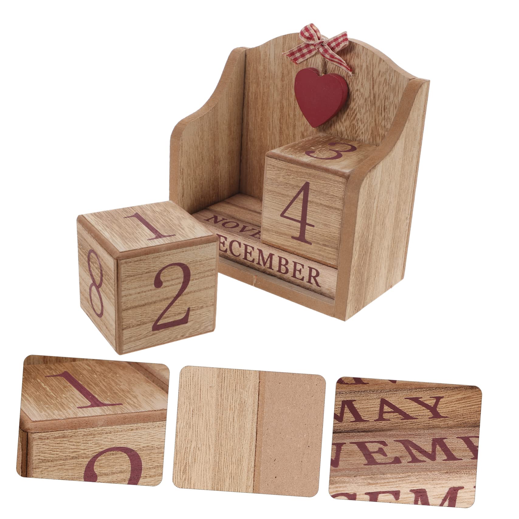 ULTECHNOVO Calendario Di Legno Calendario Ufficio Calendario Desktop 2022 Calendario Di Blocchi Di Legno Quotidiano Calendario Tavolo Scrivania Blocchi Di Calendario Desktop Calendario
