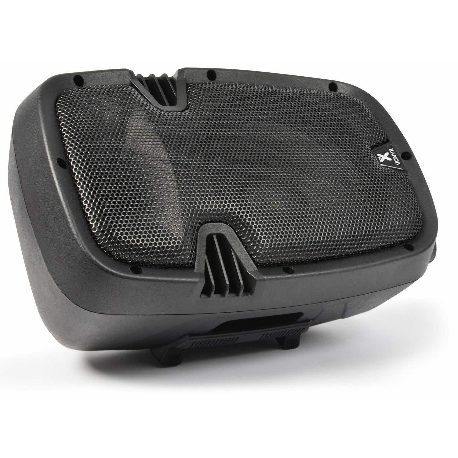 Vonyx SPJ-800A - PA Aktiv Lautsprecher, 200 Watt, 8 Zoll High End Aktiv Speaker, DMX, Cinch, mit Tophat & Transport-Rollen, Fernbedienung, Monitor Boxen, Karaoke - Schwarz