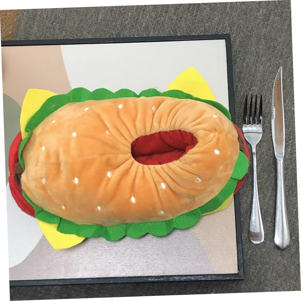 Hemobllo Pantuflas de Hamburguesa para Interior Talla 38, 1 Par, Tela