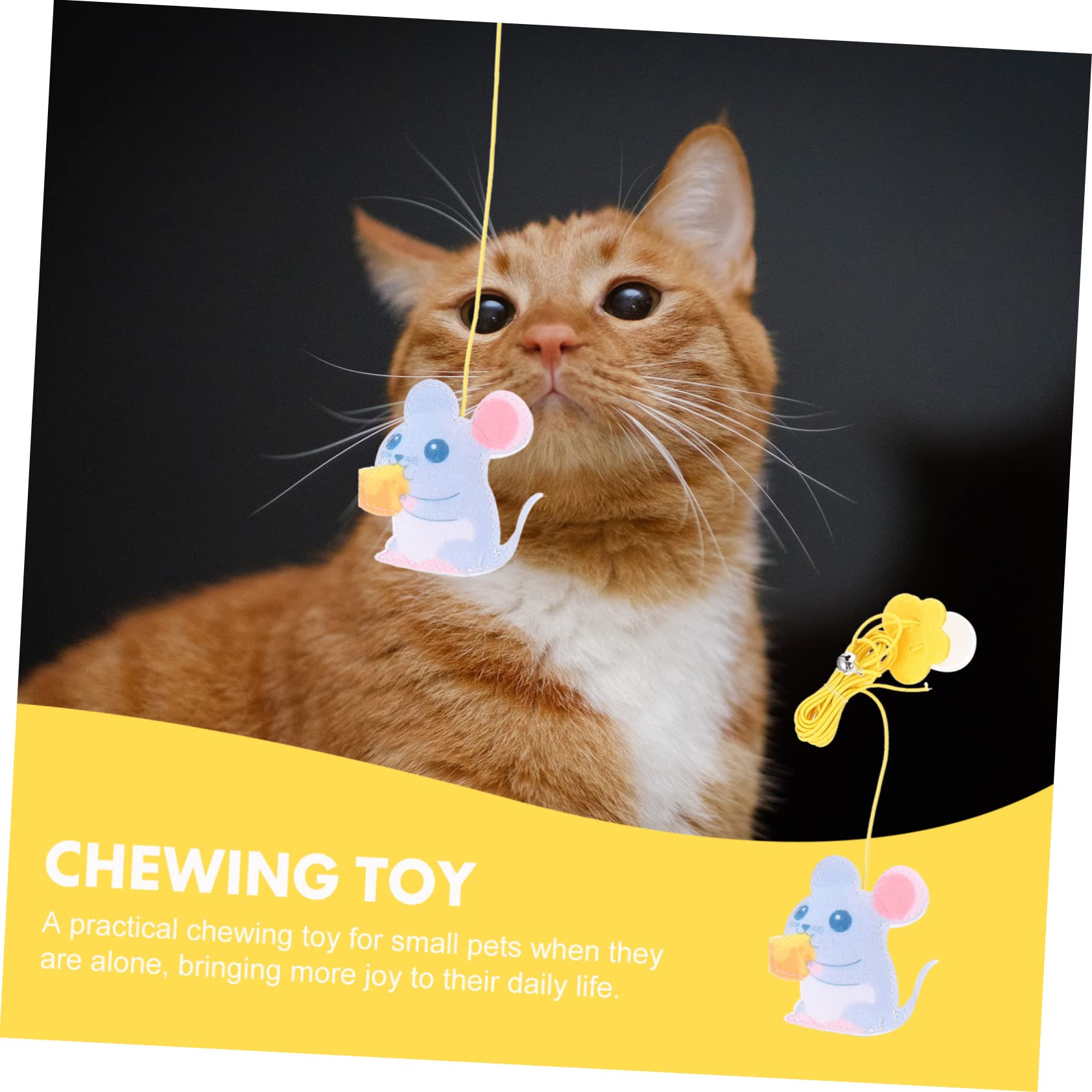 Happyyami 20stücke Katzen Spielzeug Interaktive Türhängende Schnur Spielzeuge Für Katzen Bunte Und Unterhaltsame Katzenangel Mit Feder Geräuschpapier Und Plüschfiguren Zur