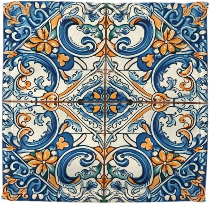 Tile Printed Face Towel - Creative Gifts - Cool Bathroom Items