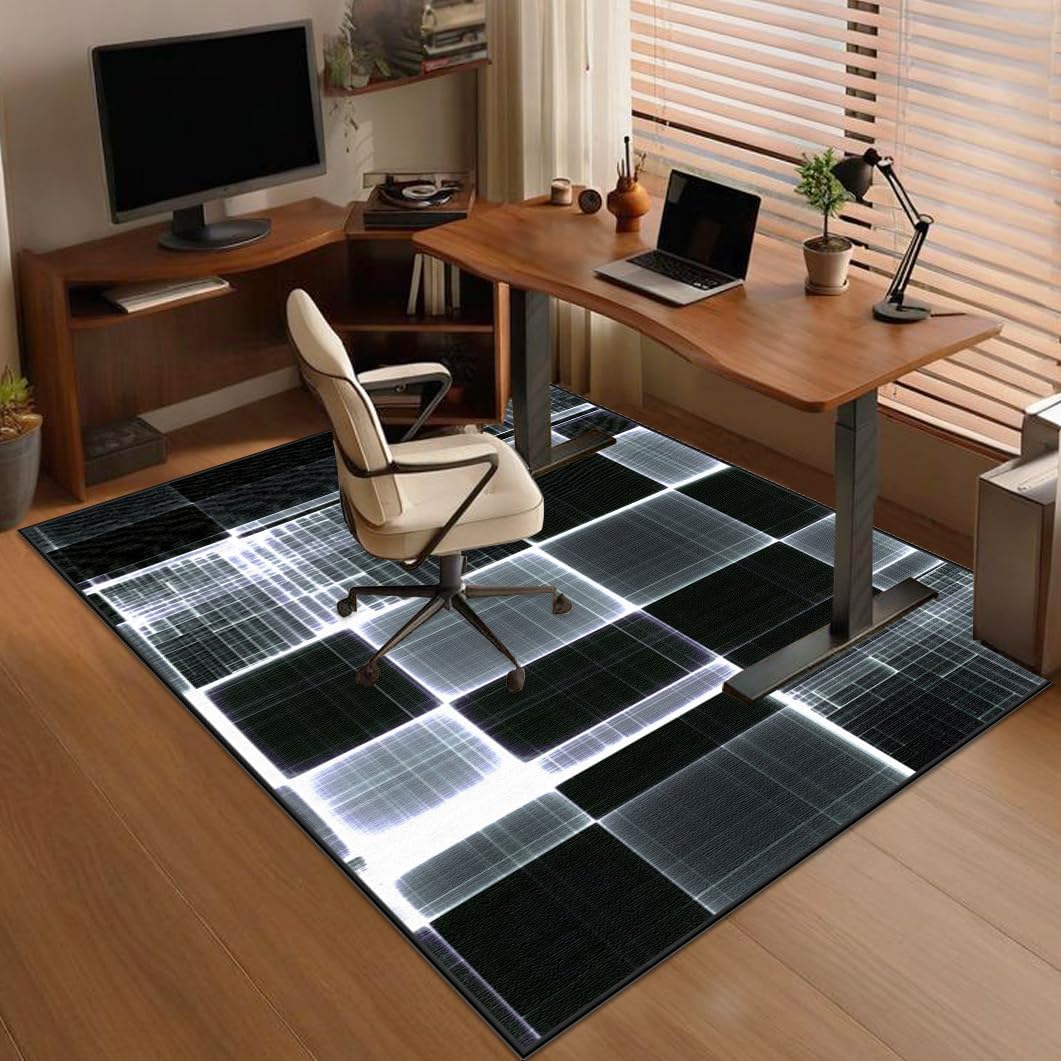 70 x 120 cm Gaming Bürostuhl Teppich Bodenschutzmatte für Hartböden Stuhlunterlage Gaming Teppich Bürostuhl Matte Bodenmatte rutschfest Bürostuhlunterlage Stuhlmatten Stuhl Unterlage Schreibtisch