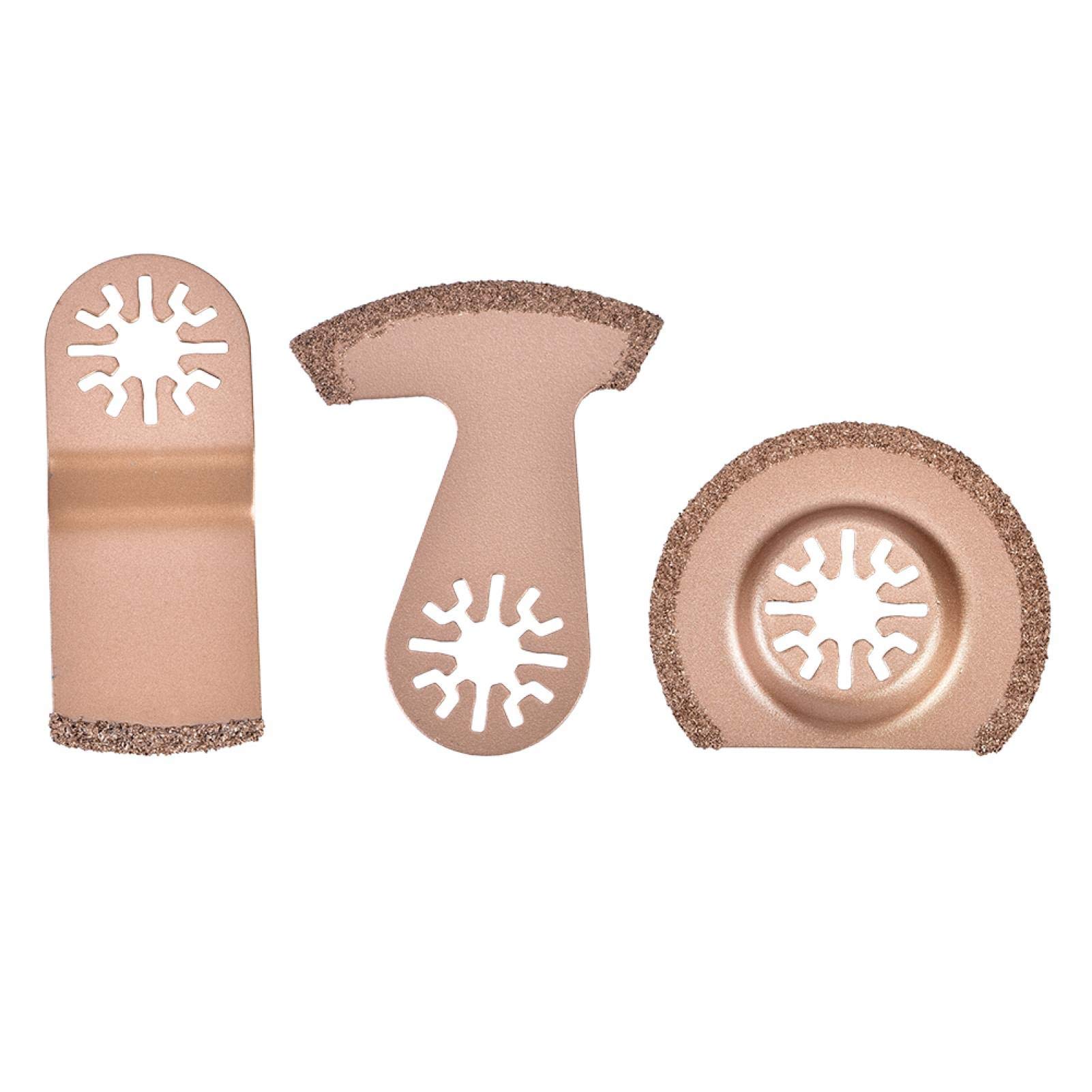 Multitool Sägeblätter Für Stein & Fliesen - 3-teiliges Set Für Beton & Mauerwerk