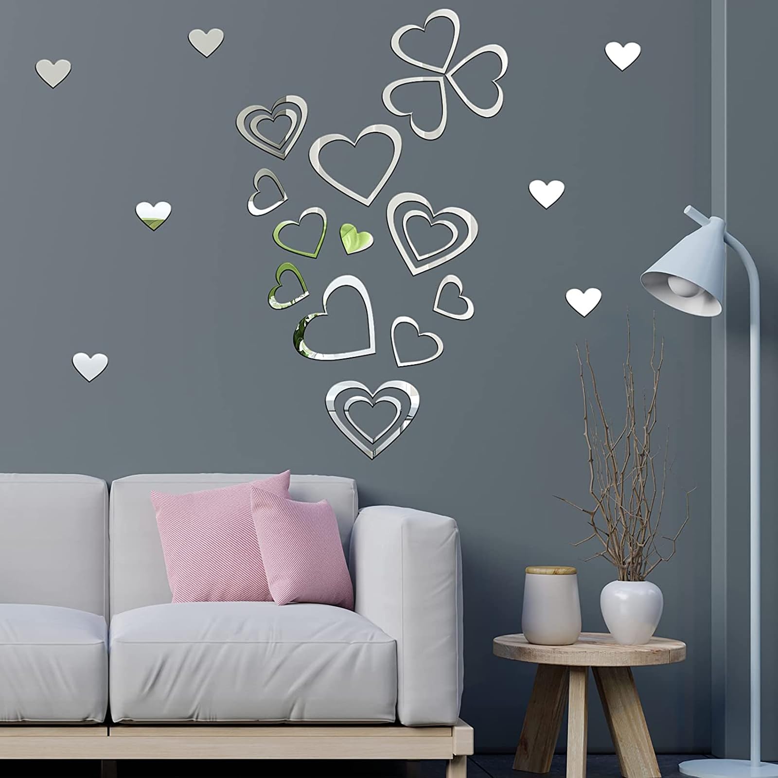 5 plantillas de pintura reutilizables, plantillas de plástico para manualidades en pared de madera, papel para decoración del hogar, bricolaje de 4 a 12 pulgadas (corazón)