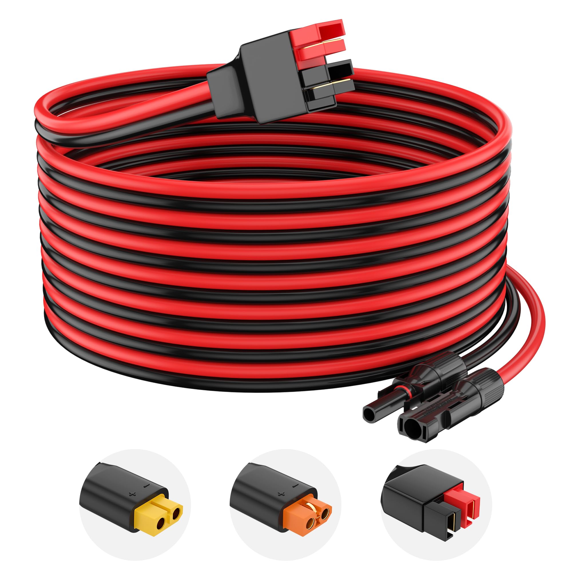 Solar to Anderson Extension Cable 10AWG 70FT Anderson Connector for RV Foldable Solar Panel, Portable Power Station, Solar Generator(70FT)