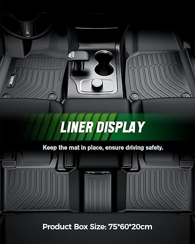 Miniatura 4 de VIWIK Alfombrillas de suelo aptas para Dodge Ram 1500/2500/3500 Crew Cab 2013-2018 / para Ram 1500 Classic Crew Cab 2019-2022, alfombrillas de goma