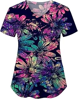 Scrubs Women Scrubs for Women V Neck Women Scrubs Top V-Neck Scrub Tops Summer Scrub Shirts Scrub Tops Women Print
