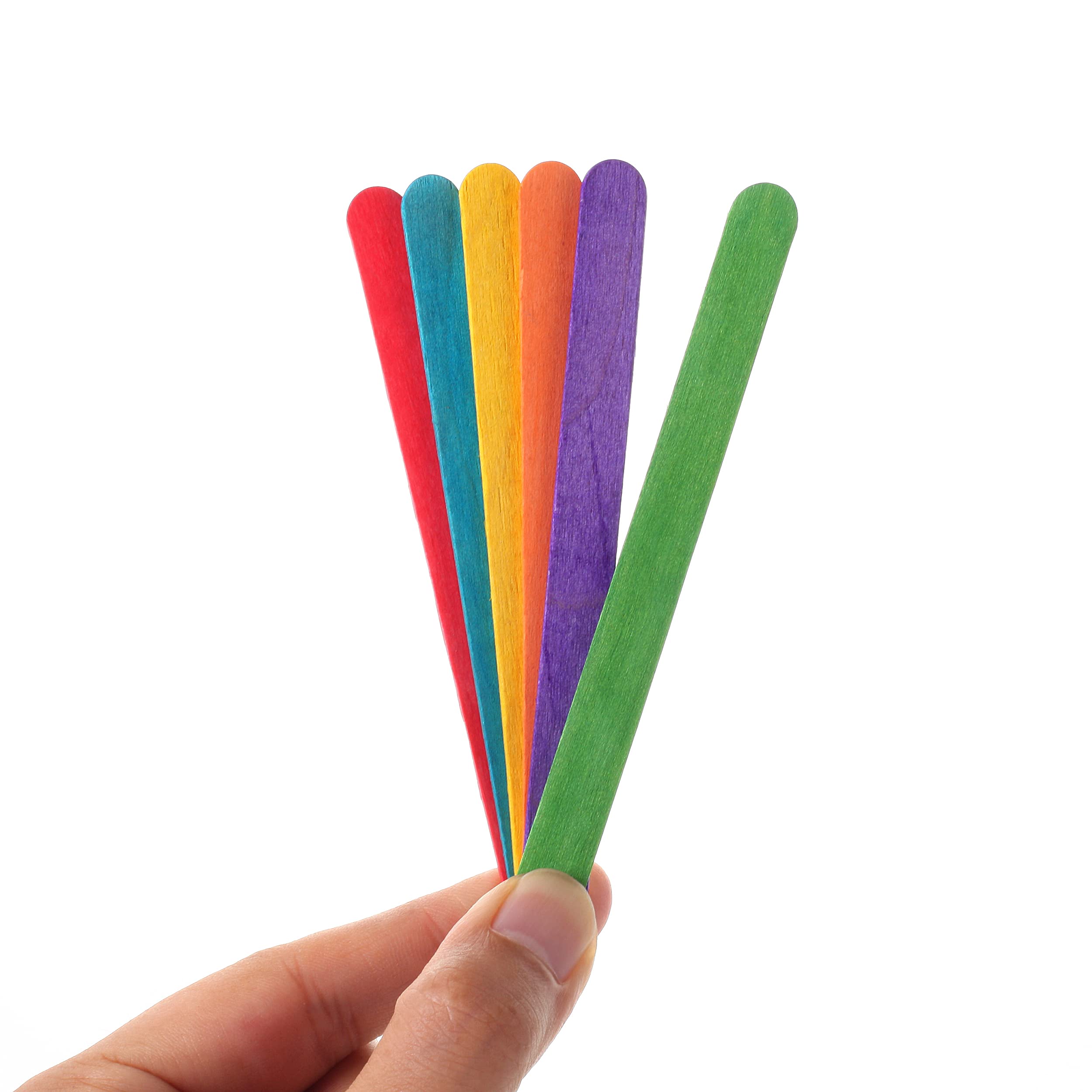 Mr. Pen Colored Popsicle Sticks, 200 Pack, 4.5 Inch, Colored Craft