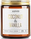 AOOVOO Coconut Vanilla Candles - 9 oz Scented Candles, Aromatherapy Candle, Soy Candle for Home Scented