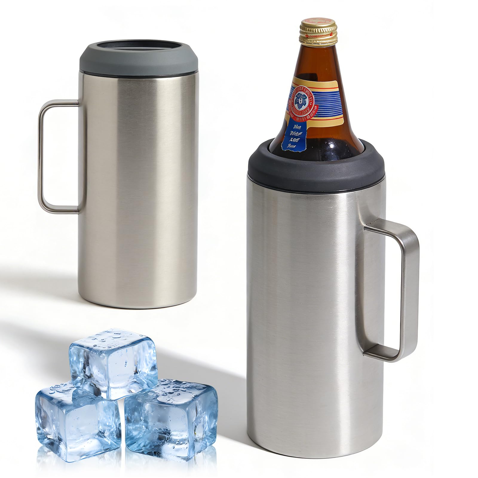 Enfriador de vino de doble pared con tapa que mantiene tus bebidas frías en casa