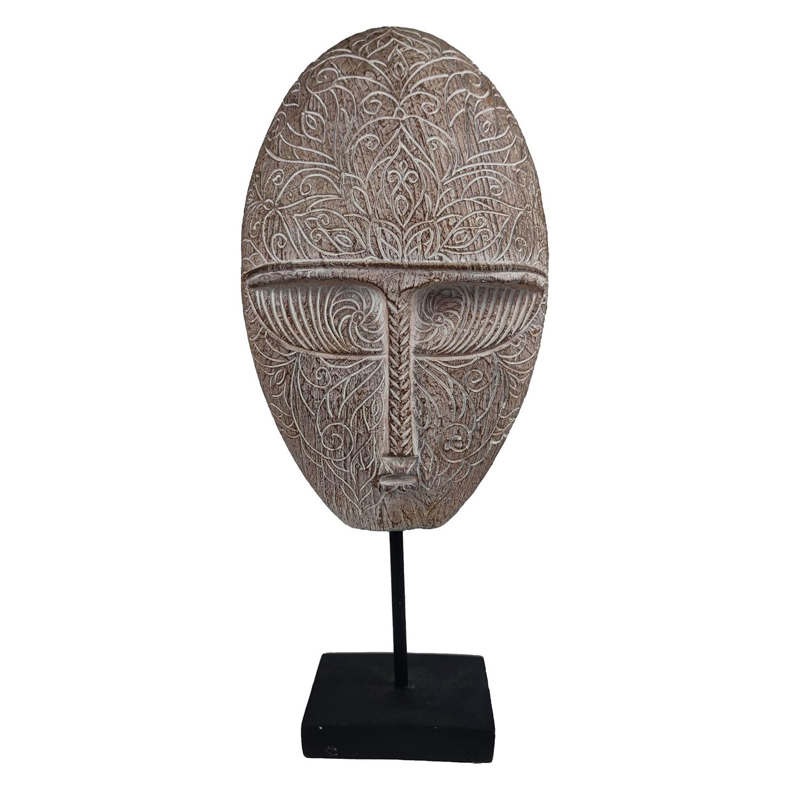 Scultura Astratta A Forma Di Maschera Facciale Su Piedistallo, Statua Artistica Con Ritratto Umano Materico Per L'arredamento Di Casa, Statuetta Moderna Da Esposizione Per Consolle(B)