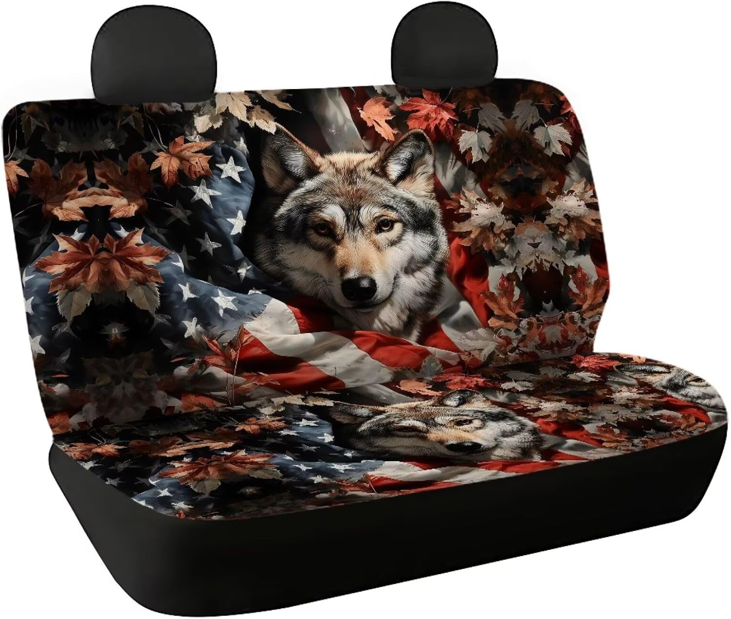 Horeset Leopard Print Car Seat Covers for Cars Back Seat,Girly Cute Bench Seats Cover Vehicles Seats Protector Fit Most Trucks SUV Sedans,2pcs Set