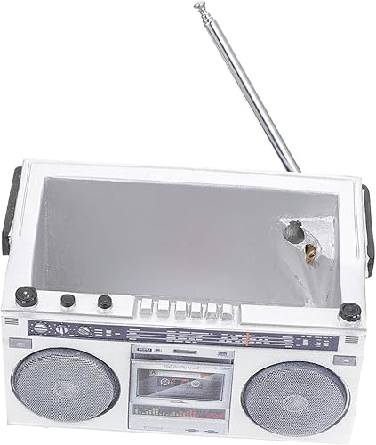 Luxshiny Maceta creativa de resina con grabadora retro para decoración del hogar, contenedor de plantas verdes de escritorio único, elegante maceta disponible en Yaxa Colombia