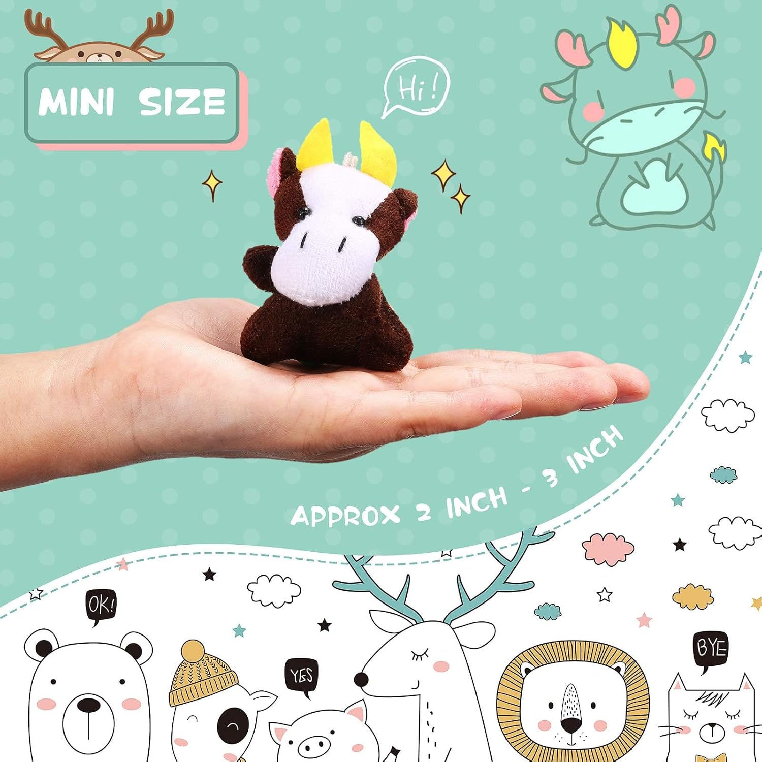 Adorable Mini Plush Keychain Set: Perfect Party Favors and Rewards!