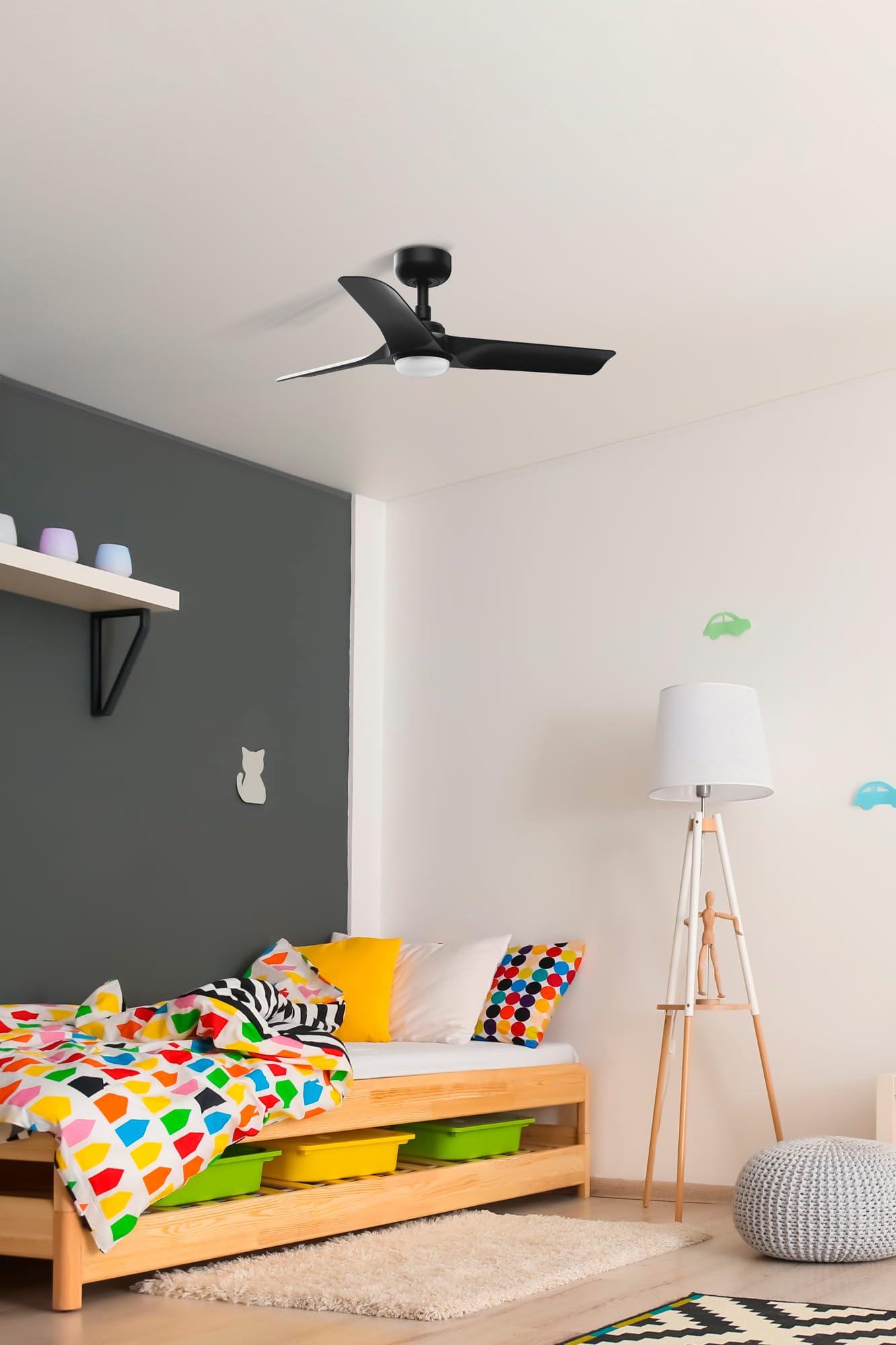 FARO BARCELONA 33825-1TW - HEY S LED Ventilador negro