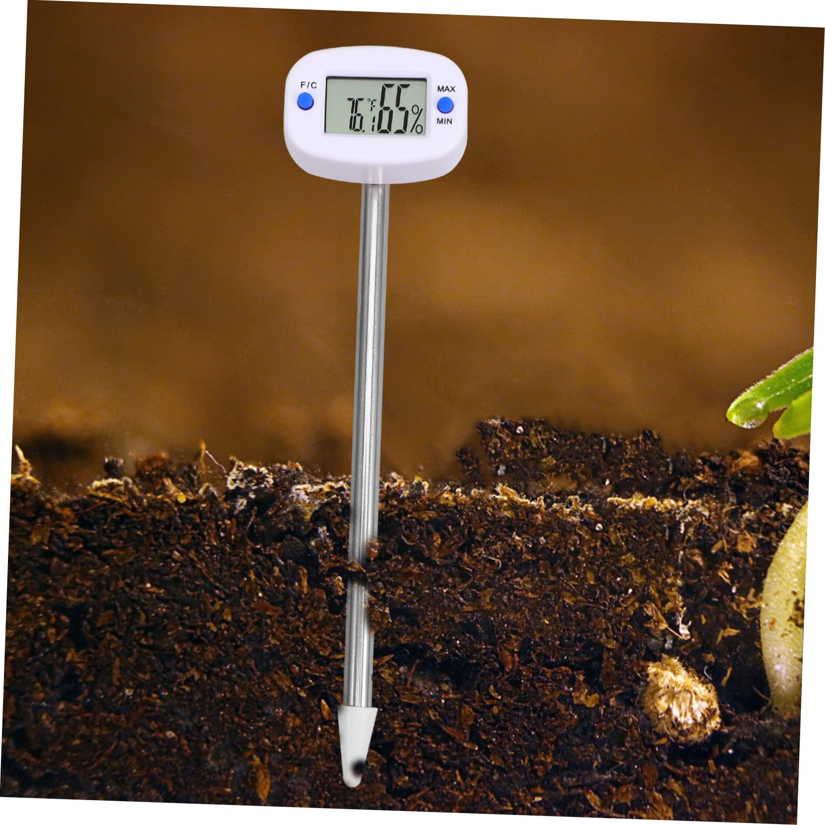 TOYANDONA 3 Piezas Medidor Temperatura del Termómetro de Inoxidable para Jardinería Herramienta de Usar para Exteriores Interiores