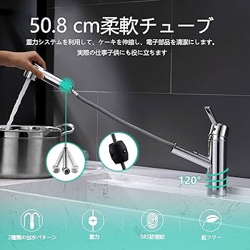 Amazon.co.jp: APPASO モダンキッチン水栓 RV用引き出し式スプレー付き