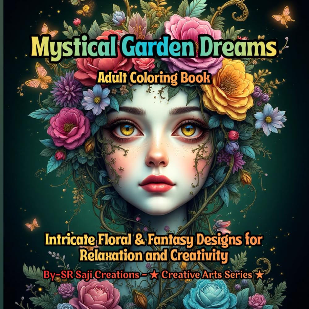 Mystical Garden Dreams: An Adult Coloring Book: Intricate Floral & Fantasy Designs for Relaxation and Creativity (Mystical Garden Coloring Series)