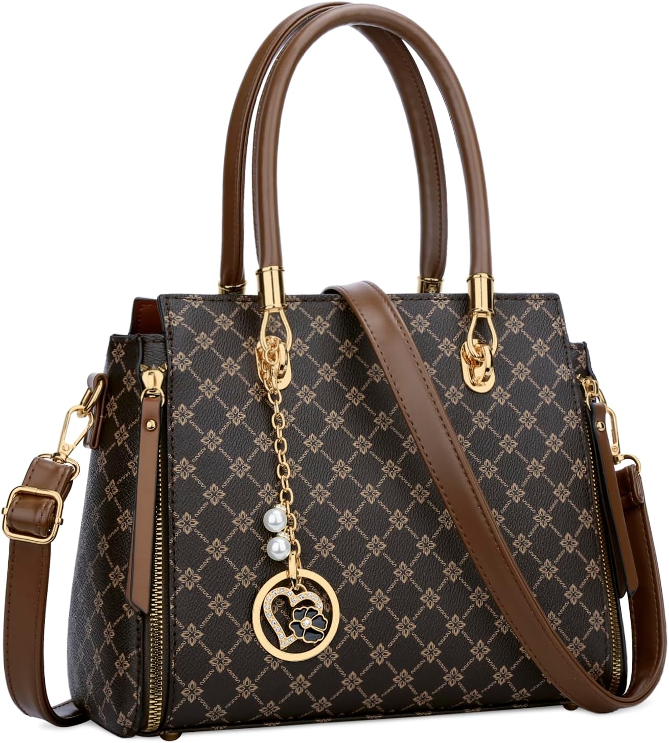 KKXIU Stylish Women Satchel Purses and Handbags Vegan Leather Top Handle Shoulder Crossbody Bag