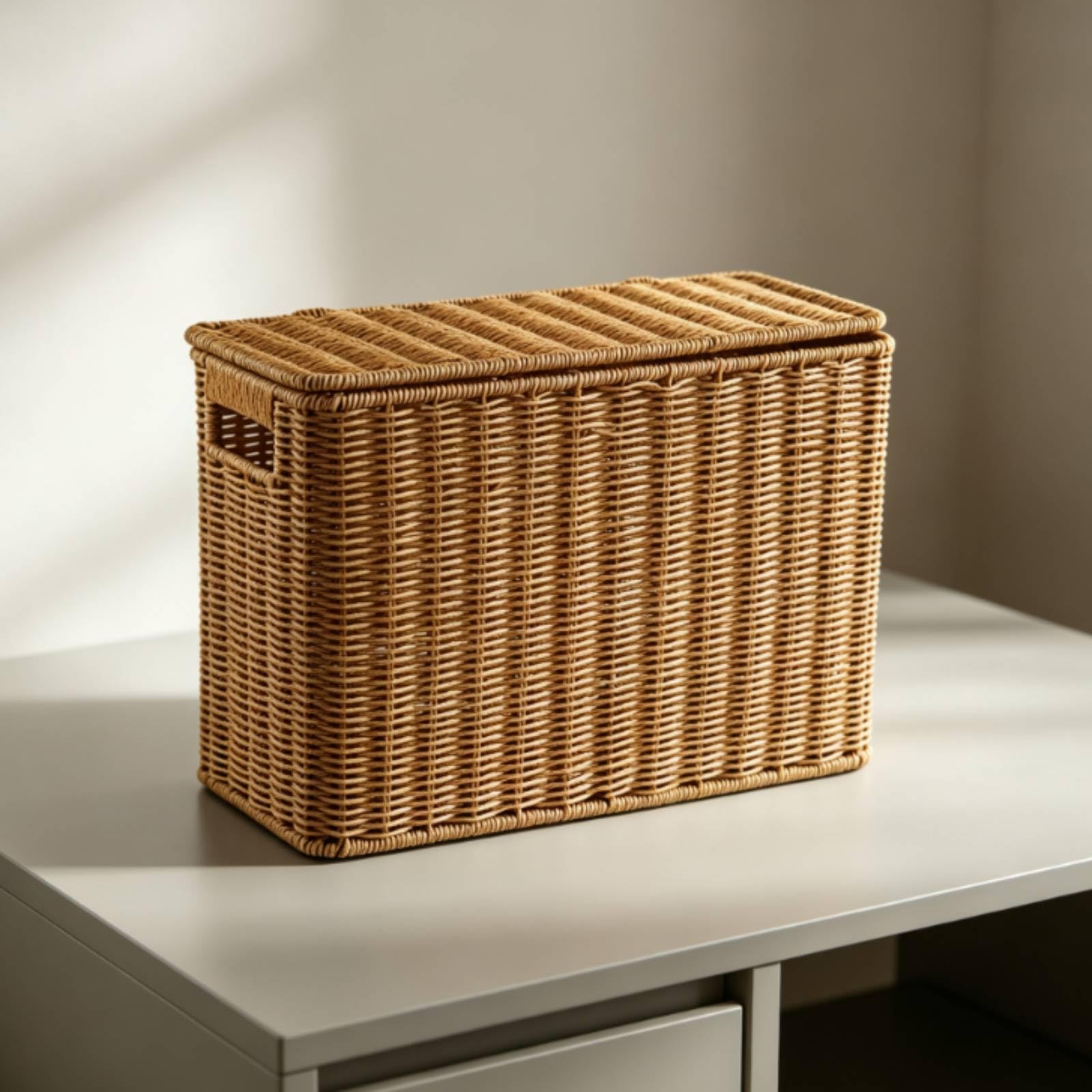 Cesta Rectangular con Tapa, style to 3, 48 × 18 × 33 Cm