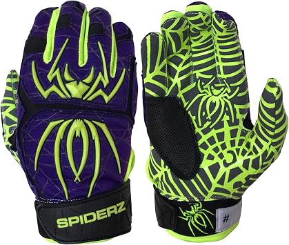 Spiderz Hybrid Adult Baseball/Softball Batting Gloves