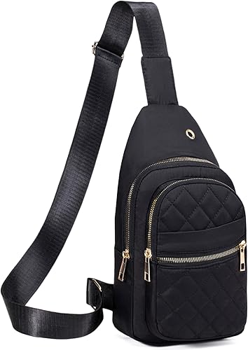 Miniatura 29 de Bolso Bandolera Pequeño, Bolsos de Hombro Cruzados para Mujeres, Mochila de Sling para Deportes al Aire Libre y Senderismo - Beige D Beige,Negro