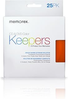 Memorex CD/DVD Keepers (25-Pack, Plastic Sleeves)