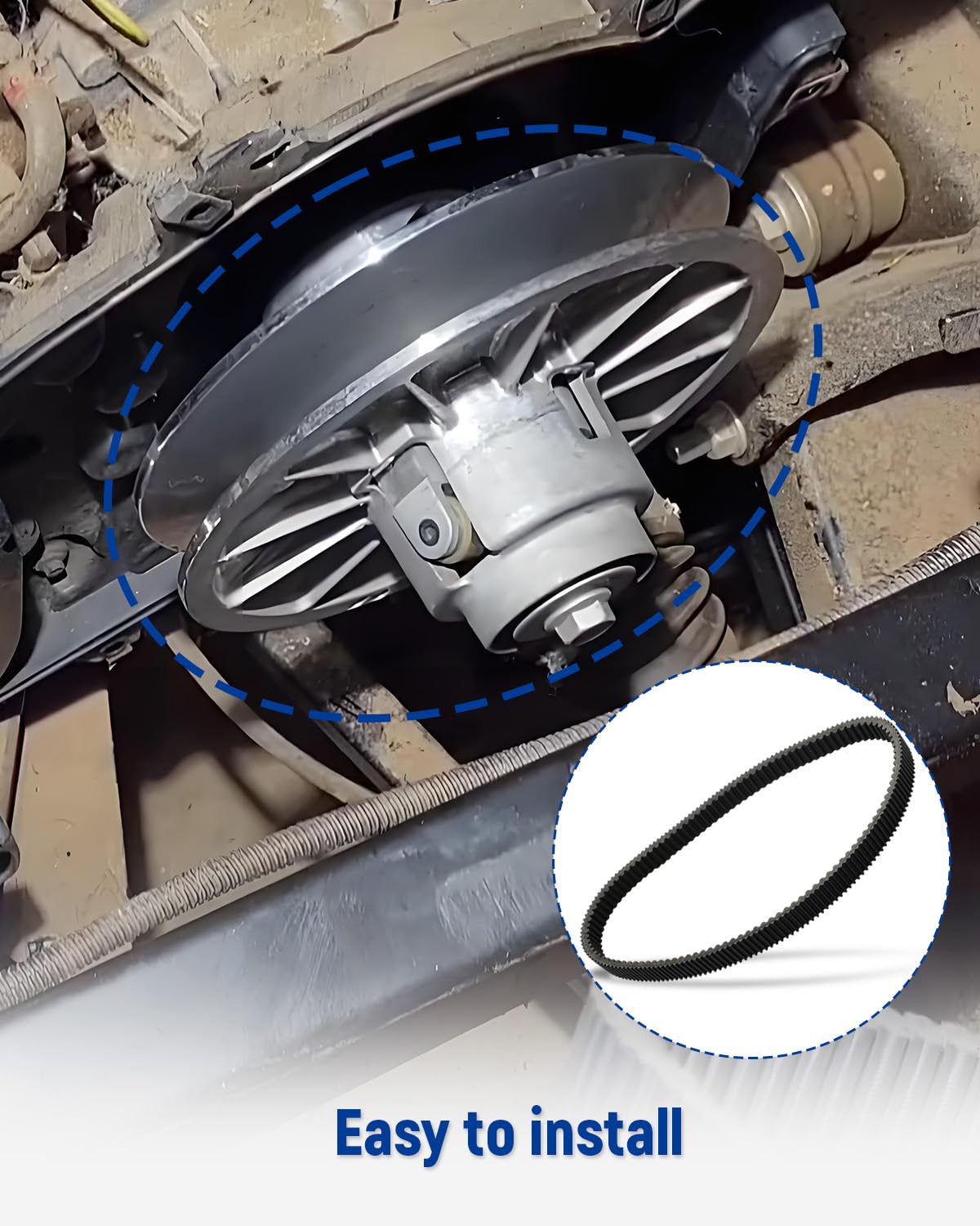 ANODZU Courroie synchrone d'embrayage M174096 31C4573 UC33933, convient pour John Deere Gator XUV 825M 825I 835R 835E 835M 855D 855M 865R 865M
