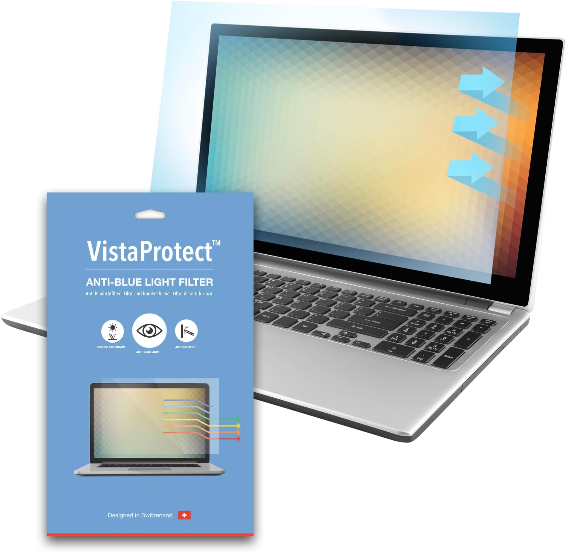VistaProtect Premium Anti Blue Light Filter & Protector for PC Laptop