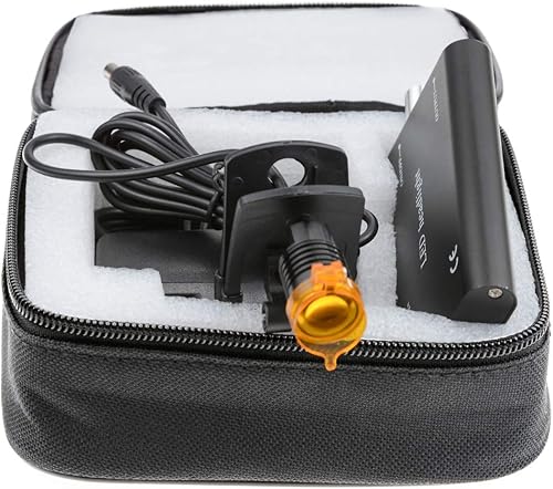 Miniatura 6 de Faro de clip de plástico para lupa binocular con bolsa (negro)