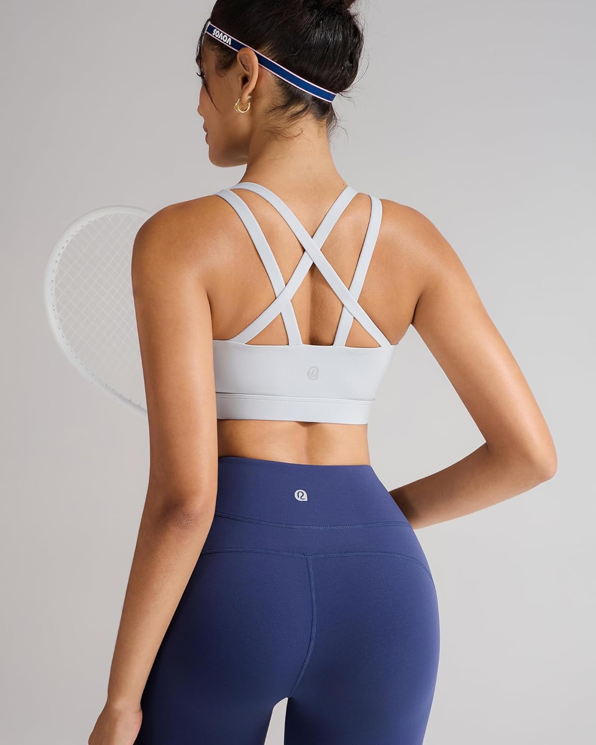 RUNNING GIRL Sports Bras for Women,Molded Cup Strappy Running High Support Sports Bras Workout Yoga Bra - Image 3