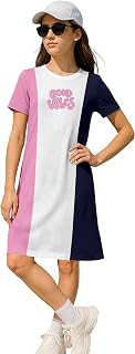 KYDA KIDS® 100% Pure Cotton Printed Regular fit Round Neck Half Sleeve Long Top for Girls (Pack of 1) Price In India