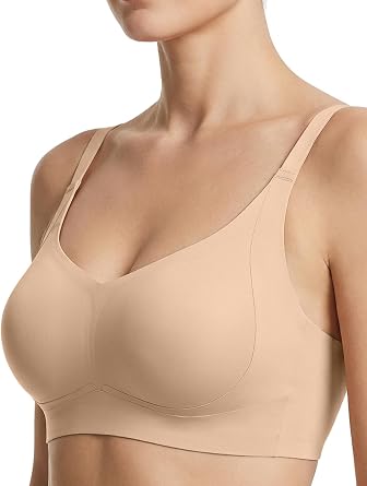 COMFELIE Smooth Seamless Minimizer Bras Non Padded Comfy Everyday Bra No Underwire Supportive Bralette