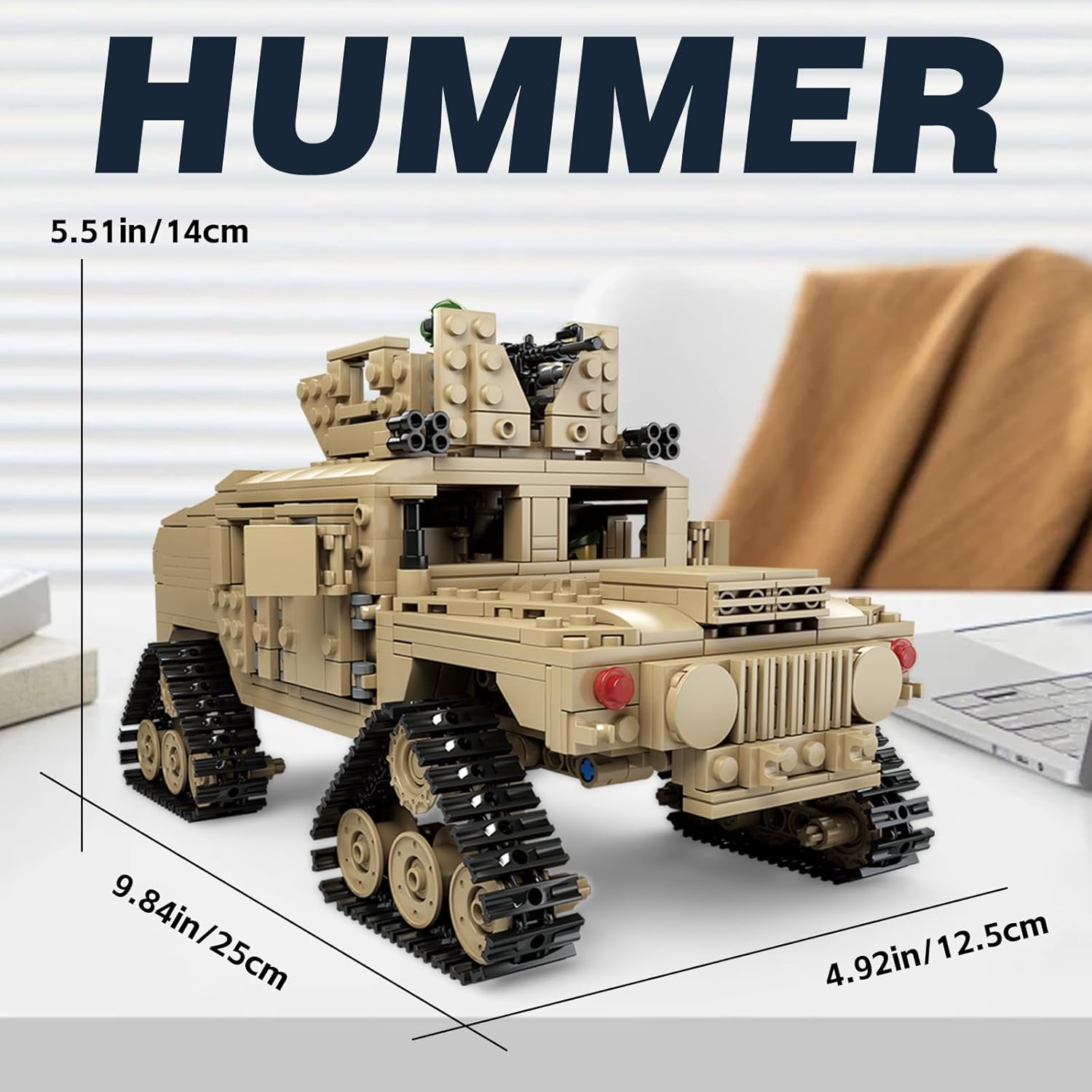 M1A2 Abrams Main Battle Tank Building Set,Collectible 2 in 1 Army Tank Model Kit,1463-Pieces Military Building Blocks for Adults,Gift Ideal for Military Enthusiasts 10000