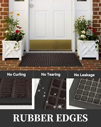 Miniatura 25 de MontVoo - Tapete para puerta de entrada exterior, exterior, interior, para entrada, tapete de bienvenida, tapete de entrada con parte trasera