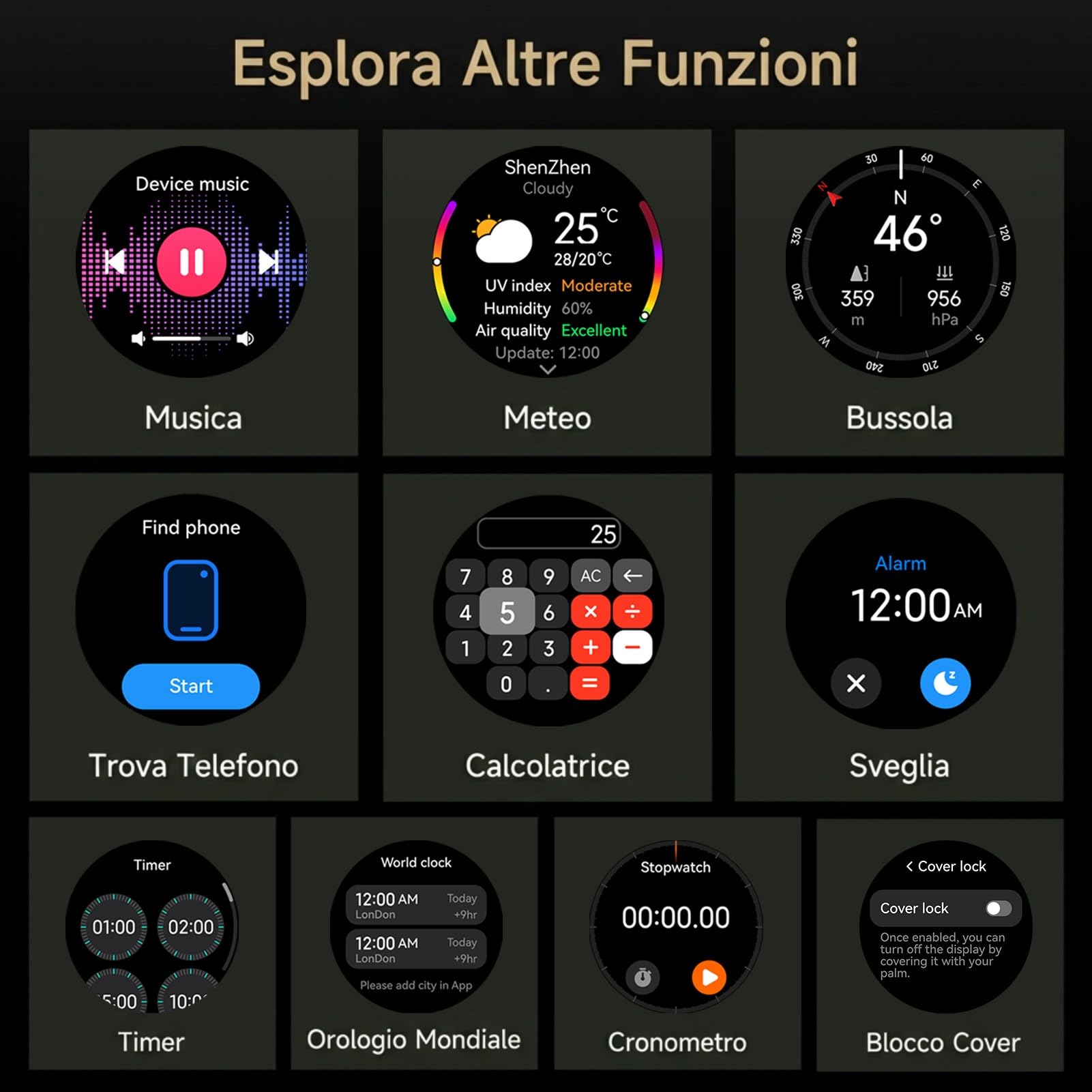 Watch Pro - Orologio da uomo militare con GPS, Bussola, ChatGPT, chiamate Bluetooth, frequenza cardiaca, orologio sportivo con più di 100 modalità sportive