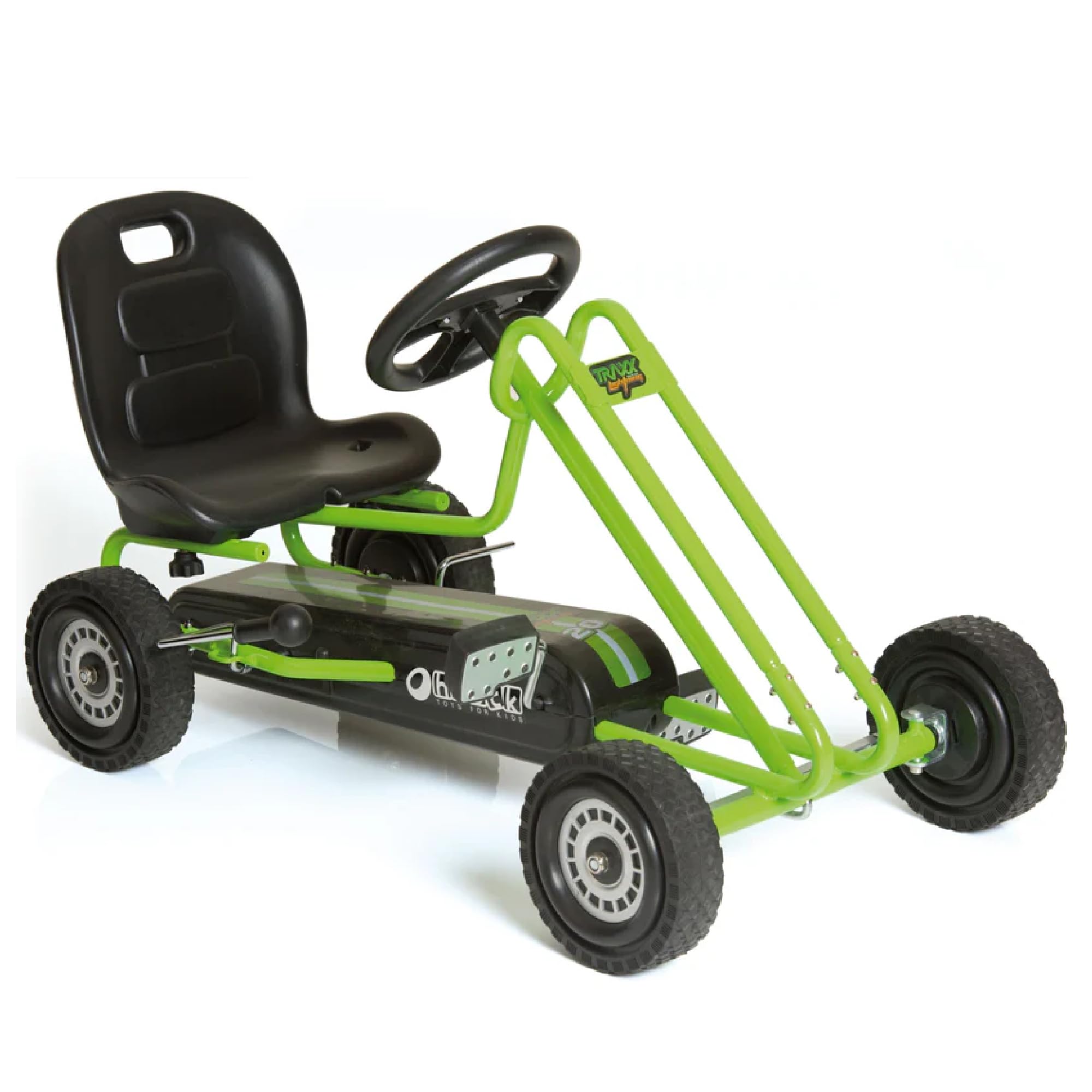 hauck Kids Pedal Go Kart, 4 Wheel Bike Cart, Ride for Ages 4-8, Green