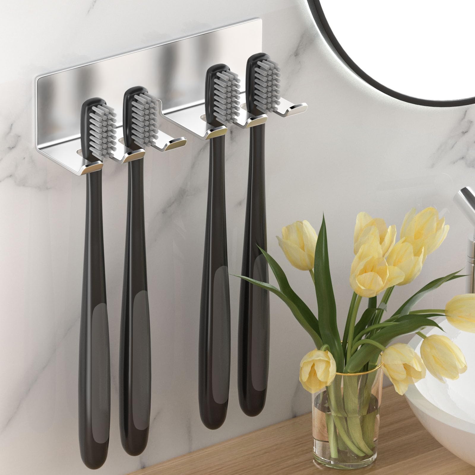 Soporte para Cepillo de Dientes eléctrico, Soporte para cepillos de Dientes para baños, Soporte para Cepillo de Dientes montado en la Pared, Soporte para Cabezal de Cepillo de Dientes de