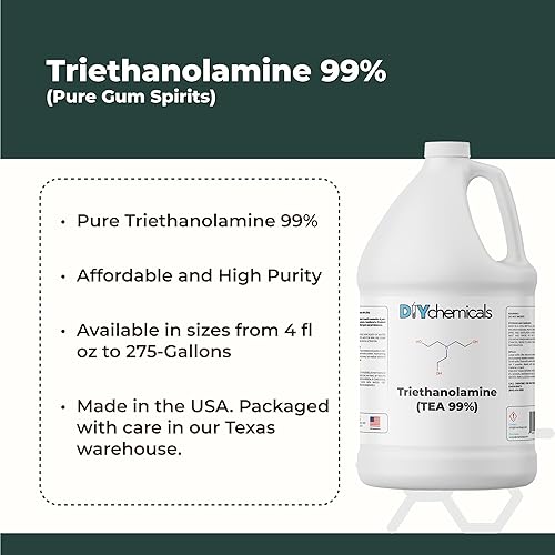 Miniatura 2 de DIYChemicals  Trietanolamina 99%  Galón (128 fl oz)
