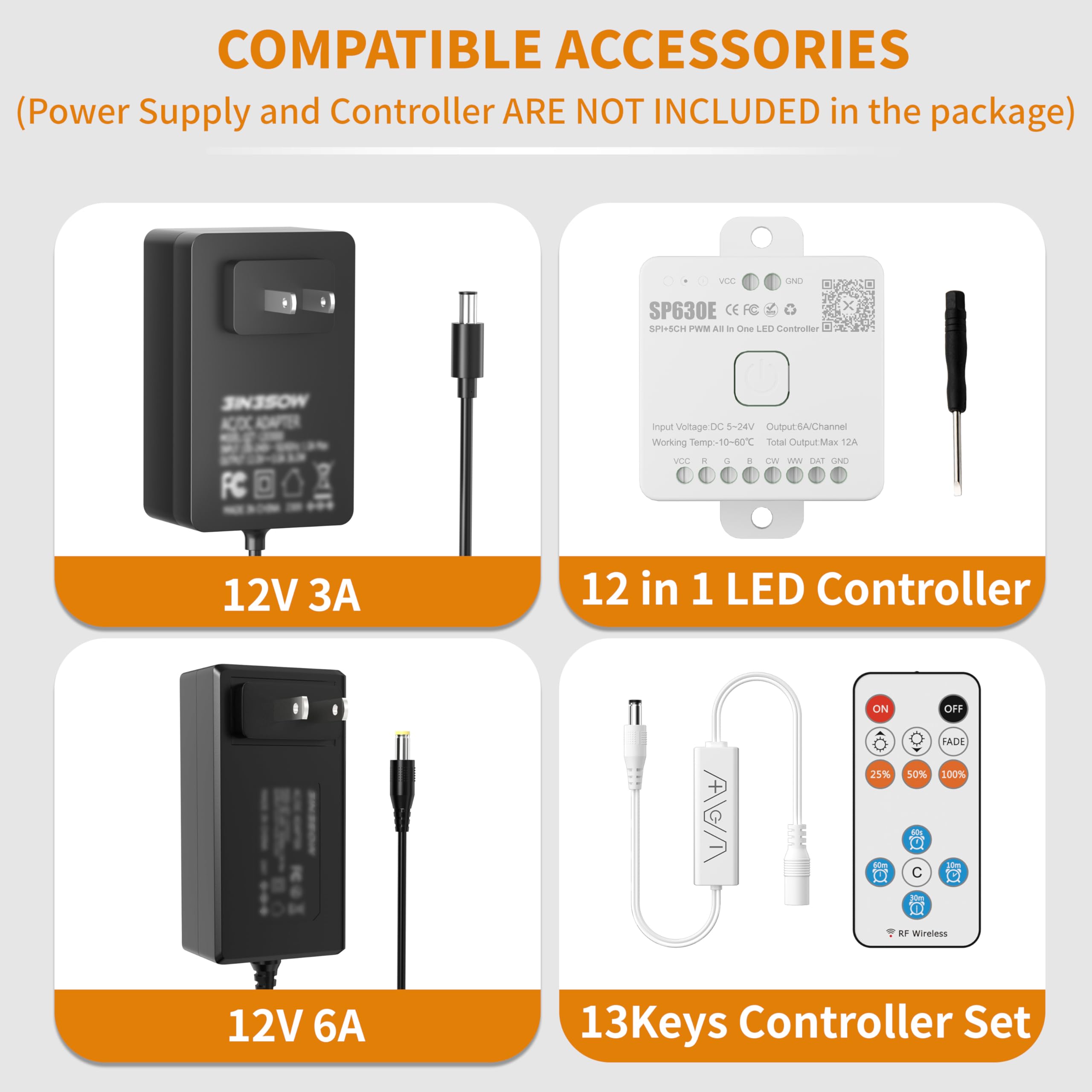 PAUTIX COB - Tira de luces LED de 2700 K DC12 V, 18 pies/5,5 m, color blanco cálido para proyectos de iluminación de cocina y hogar con 1 cable de extensión de conector (fuente de alimentación no