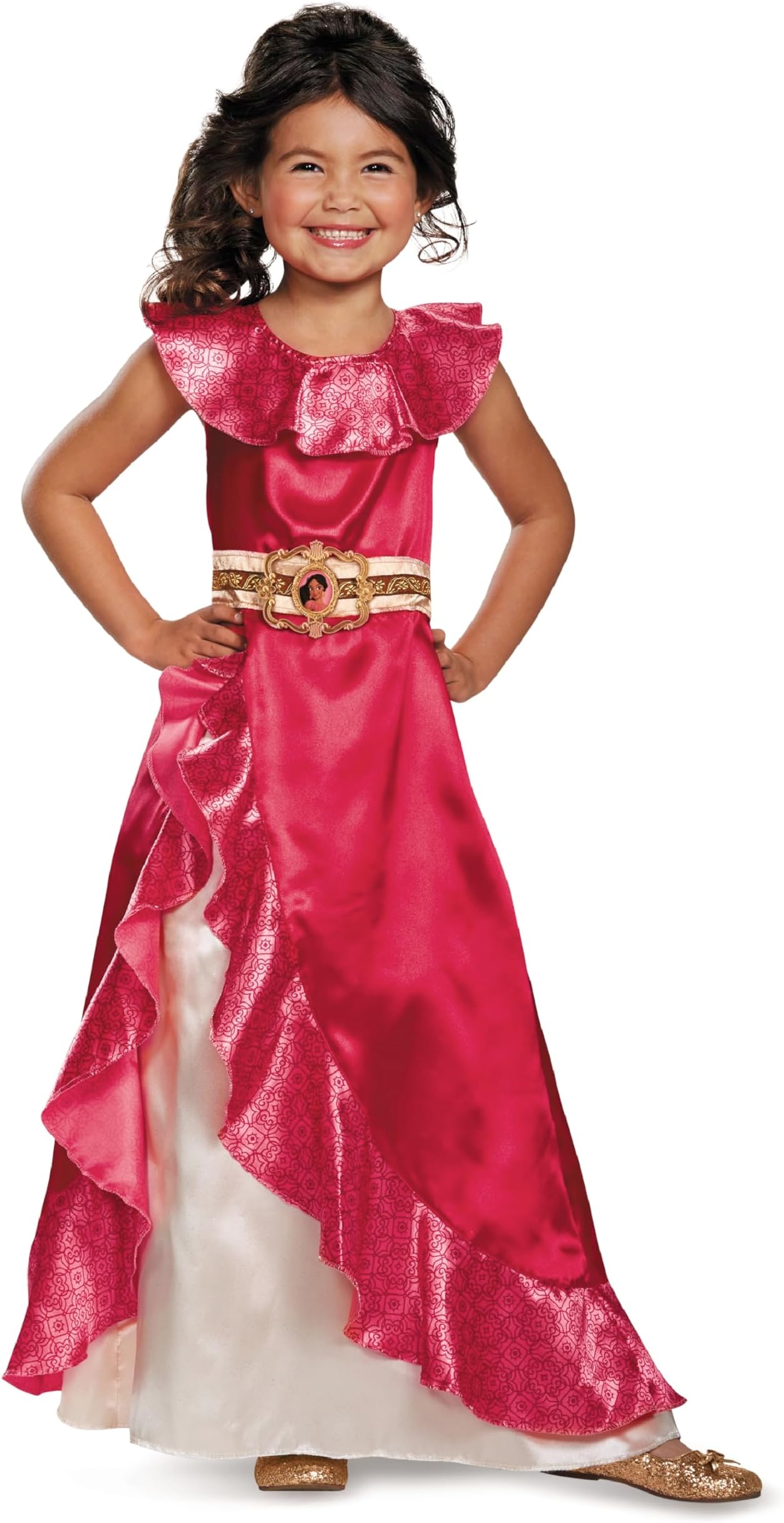 Disney Elena of Avalor Adventure Classic Girls' Costume Pink/Red/Kaf5 Lavender, S (4-6x)